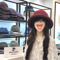 DB_ 피에르가르뎅 헤링본 패턴 울 모자 C03-328