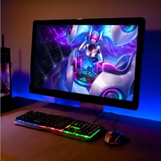 pc방 간접등 LED바 이라이트 방수 간접조명 무드등 줄조명 무선리모컨 실내 인테리어조명 usb타입 간편설치 틱톡 유튜브 방송 스트립 줄LED 백라이트 다양한 사이즈 50cm~3M, 방수 0.5M