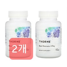 쏜리서치칼슘마그네슘 ThorneResearch basic nutrients 2-day 비타민 60캡슐 60정 2개