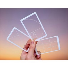 골든 비율 피보나치 및 룰 오브 제3의 구도 도구 크레딧 카드 크기 뷰 파인더뷰어 사진 페인팅 드로잉 - 지갑 또는 카메라 가방에 맞습니다, Golden Ratio Fibonacci Rule of, 1개
