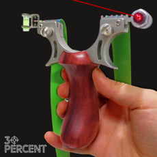 전문가용 LED 레이저 새총 세트 슬링샷 고무줄 티타늄 새총, 입문용 세트