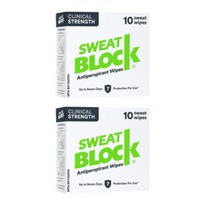 스웻블록 언더암 데오 티슈 10개입 2팩 SWEATBLOCK Antiperspirant - Clinical Strength Hyperhidrosis, 2개