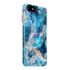 보호 쉘은 iPhone 7 8 용 iPhone 6s 6 보호 쉘과 호환됩니다. 청록색 성운 대리석 초박형 소프트 TPU 이중층 보호 (Turquoise Nebula Marble), Turquoise Nebula Marble