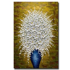 1022766 V-inspire 아트 61x91cm(24x36인치) 통통한 꽃 캔버스 손으로 그린 프레임 나무 유화 갤러리 포장 그림 거실 전통 장식품