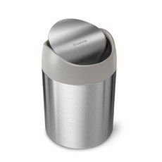 [포커시스][Simplehuman]심플휴먼 카운터탑 휴지통 1.5L_실버 / SPH-CW2084, 옵션선택