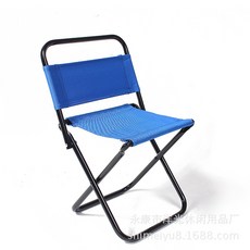 가정상점 캠핑 낚시 등산 야외용 휴대 접이식 의자, 소, 1개, 블루