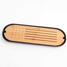 대나무 다도 차판 40X15CM 대나무차판 타원형 우드 다판, 1개