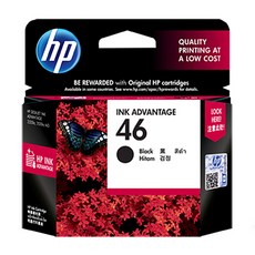 HP NO.46 정품잉크 CZ637AA, Black, 1개