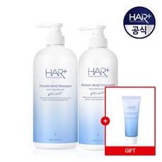 [헤어플러스] 단백질 본드 모이스트 샴푸 1000ml+트리트먼트 700ml (+단백질 앰플 35ml 증정), 상세 설명 참조, 1개, 상세 설명 참조