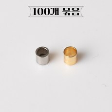 no23 써지컬스틸 크림프비즈 고정볼 막대비즈 마감재료 100개부자재 DIY 반지 팔찌 목걸이 만들기 재료