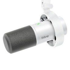 FIFINE USB XLR 다이나믹 마이크 충격 마운트 터치 음소거 폰 잭 볼륨 조절 PC 또는 사운드 카드 녹음용 K688, 2) WHITE