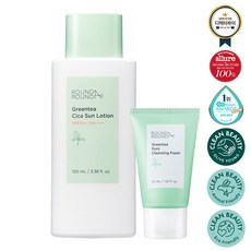 라운드어라운드 그린티 시카 선로션 100mL 세트 약산성 폼 30mL 증정