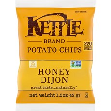 Kettle Brand Potato Chips Honey Dijon Kettle Chips 1.5 Oz 케틀 브랜드 감자칩 허니 디종 케틀 칩 1.5온스, 42g, 1개