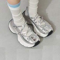 여성용 통굽 리본 스니커즈 메리제인 슈즈 키높이 신발 운동화 여자신발 5cm