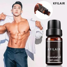 KFILAIR 남자 마사지 오일 천연 성분으로 강화된 장시간 효과 운동 후 피로 회복과 비밀 포장 배송, 2개, 10ml