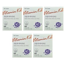 닥터린 초임계 비타민 K2 메나퀴논 MK-7 D3 뼈건강 영양제, 5개