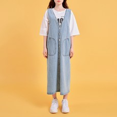 반에이크 앞오픈데님롱OPS