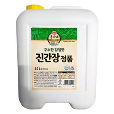 사조해표 옹가네 진간장 정품 14L 식자재 요리 대용량 장류 소스, 1NKV_옹가네 진간장 14L