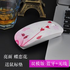 리에송 노트북무선마우스 맨즈 블루투스 충전가능 양식 소음방지 적용 ASUS 사과폰 Lenovo 소니 HP 델 쇼오미, 나비연화  소음방지 더블 레이아웃 블, 정부측 표기함