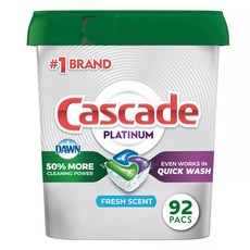 캐스캐이드 플래티넘 식기세척기 세제 캡슐 92개입 Cascade Platinum, 1개