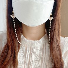 뷰티풀나나[국내제작/무료배송]진주 비즈 써지컬 마스크목걸이 나비 팬던트 마스크줄 안경줄