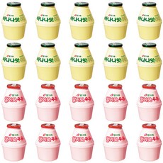 빙그레 바나나우유 딸기우유 단지우유 240ml, 바나나맛우유10개입+딸기맛우유10개입, 20개