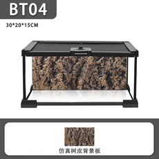 뿔개구리 파충류 애완용 케이지 유리 도마뱀집 도마뱀 BT01 테라리움 거북이 사육장, 15 BT04 콤비 백그라운드, 1개