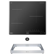 LG 디오스 인덕션 빌트인 3구 전기레인지 다이아몬드 컷팅 글라스 본품 + 프리스탠딩 자재 8.5cm