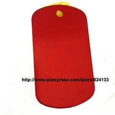  네임텍 체인 목걸이 강아지 이름표 인식표 명찰 혼합 색상 알루마이트 알루미늄 애완 동물 고양이 개 태그 군사 육군 펜던트 Dhl 페덱스 Id 명판 100, [01] 50 29mm, [03] 빨간 