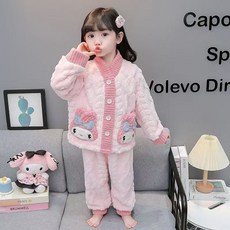 Sorpci 산리오 잠옷 극세사 기모 수면 파자마 홈웨어 상하의 세트