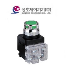 SUNGHO 성호제어기기 스위치 PR-25L-2L (AC220V), 1개, 녹색
