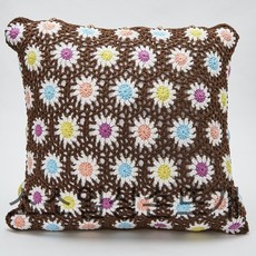 손뜨개원형쿠션