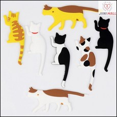 냉장고마그넷 고양이 꼬리후크 걸이 냉장고자석 칠판자석, 대