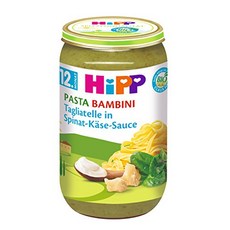 HiPP 소고기배이유식 독일배송 상온 아기 힙 배 퓨레힙 파스타 밤비니시금치 치즈 소스의 탈리아 텔레 6팩 6 x 250g-66492, 01.시금치와 치즈 소스, 01.6 팩 (6 x 250g)