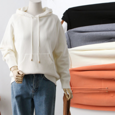 캥거루포켓 후드 밀키 니트티 F/W 데일리룩 BO
