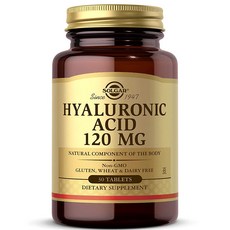 솔가 히알루론산 120 mg 비타민c 콜라겐 포함 30정 Solgar, 1개, 기본