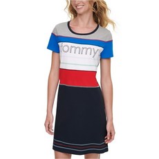 [타미힐피거]Colorblocked Logo-Print Dress드레스/원피스