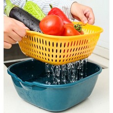 트레이드미물빠짐과일세척바구니6p믹스컬러