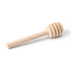 나무 꿀 국자 스틱 스푼 딥 서버 긴 핸들, 1.8CM, 1개