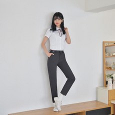 교복몰 하복 허리조절 스판 먹색 교복바지 남자