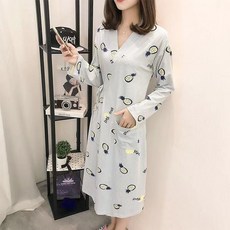 기모노 겨울 롱 슬립 샤워 스트랩 봄가을 섹시 하프기장 목욕