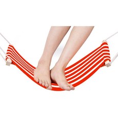 인터바겐 발해먹 다리해먹 책상해먹 발걸이 발그네 풋스툴, 1개, 레드 스트라이프
