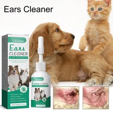 애완 동물 귀 드롭 고양이 개 클리너 진드기 제거 귀지 청소 제어 탈취 가려움증 완화 세척 솔루션, 1개, 20ml
