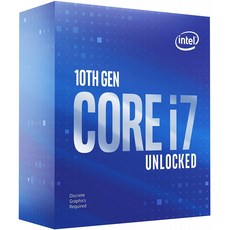 Intel Core i7-10700KF 데스크톱 프로세서 8 코어 최대 5.1GHz 잠금 해제 프로세서 그래픽스 LGA1200(Intel 400 시리즈 칩셋), 단일옵션