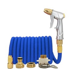 접이식 매직 플라스틱 세차 금속 스프레이 건 야외 정원 급수 고 25FT 150FT, 85) 30m Hose set E, 1개