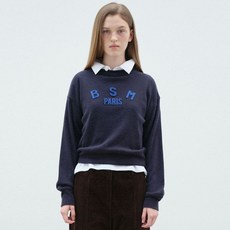 [벤시몽] VINTAGE PATCH LOGO KNIT - NAVY 217073