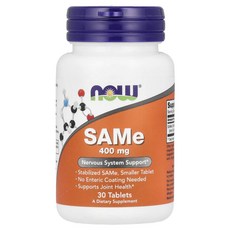 NOW Foods SAMe 400mg 30정, 1개