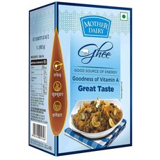 인도정품 Mother Dairy Ghee 순수 건강 기버터 1L, 1개