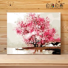 셀프 페인팅 수채화 정물화 명화 DIY 그리기 취미 미술 독학 일러스트, 강남연우(40x50cm)
