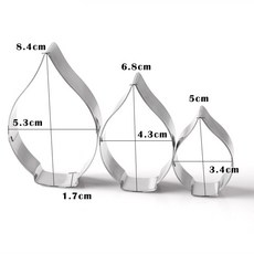 쿠키스탬프 쿠키틀 3 개/대 칼라 릴리 꽃 금속 커터 금형 퐁당 케이크 설탕 공예 과자 붙여 넣기 아이싱 커팅 장식 베이킹 도구 6867EA15, 02 1